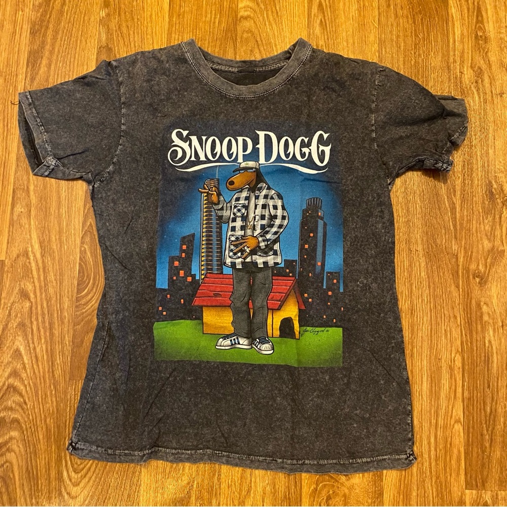 Snoop Dogg Shirt Short Sleeve‎ Rap Hiphop Acid Wash Adult Size Small